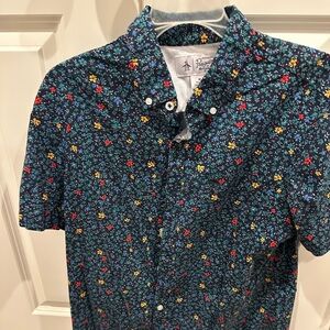 Original Penguin Men's Floral Shirt - Blue